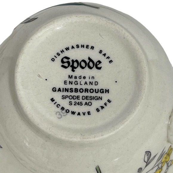 Spode Porcelain Style Gainsborough (Marlborough)Cup and Saucer S245AO Floral Vtg - Picture 6 of 6